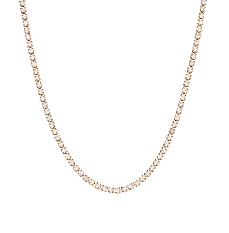 Aurelia Tenniskette in Gold aus wasserfestem 316L Edelstahl